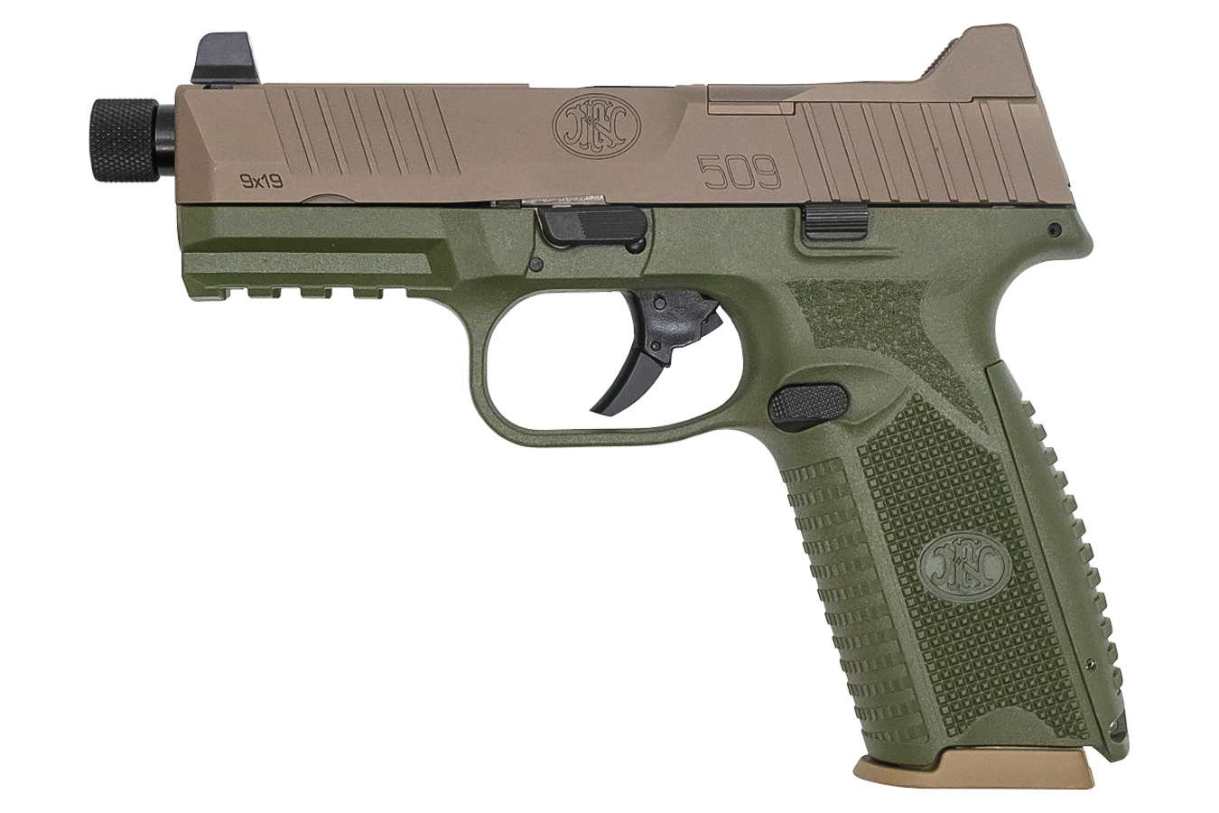 FN 509 Tactical 9mm FDE/ODG Striker-Fired Optics Ready Pistol - Firearms | The Gun Shop