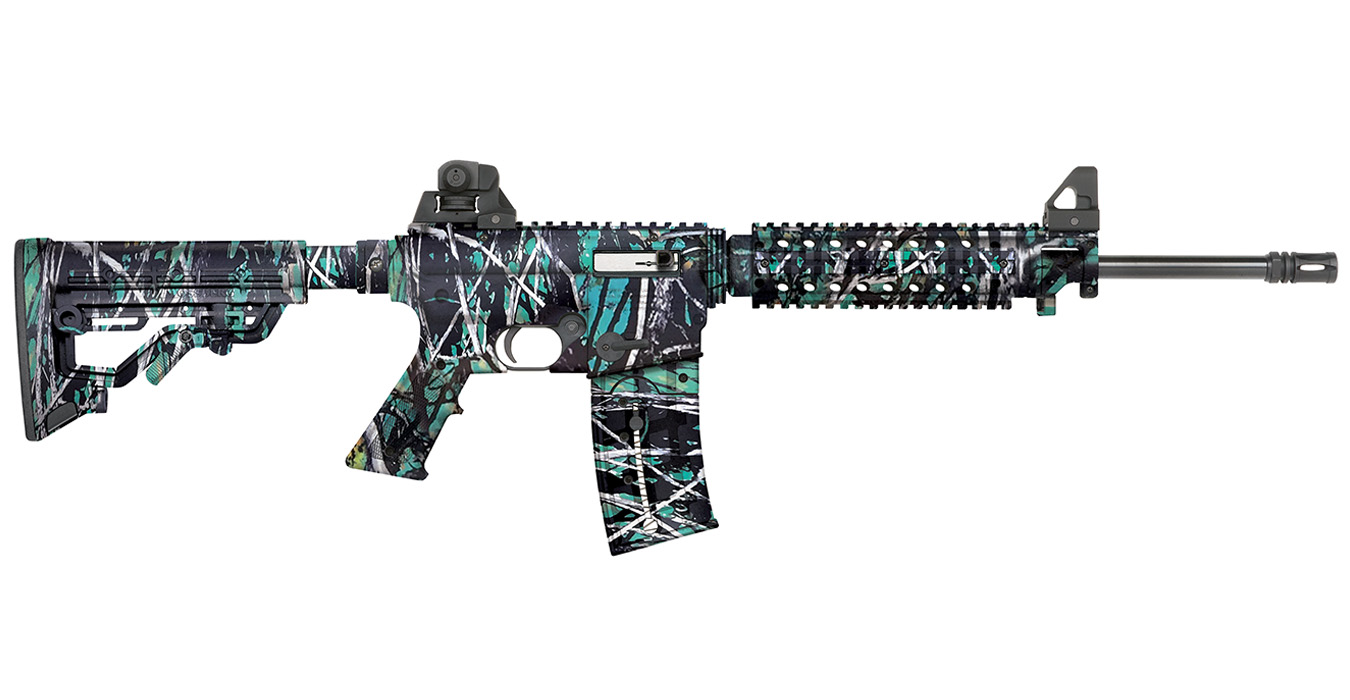 715T Flat Top 22 LR Semi-Auto Rifle with Muddy Girl Serenity Camo Stock - Firearms | The Gun Shop