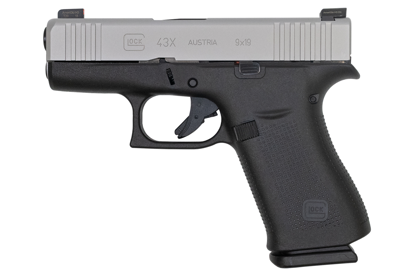 43X 9mm 10-Round Pistol with Silver Slide and AmeriGlo Bold Night Sights - Firearms | The Gun Shop