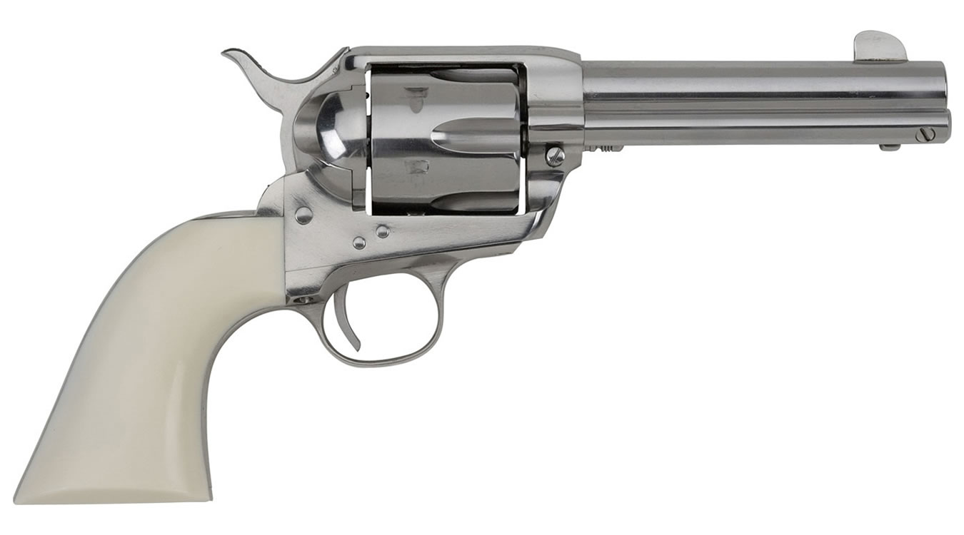 1873 Great Western II 45LC Deluxe Stainless Revolver with Ultra Ivory Grips - Firearms | The Gun Shop