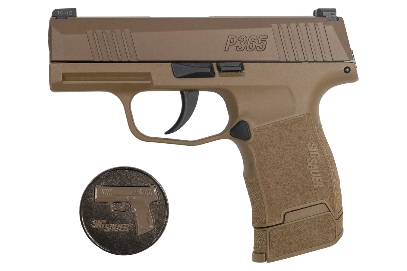 P365 9mm Coyote Tan NRA Special Edition Pistol with Three Magazines