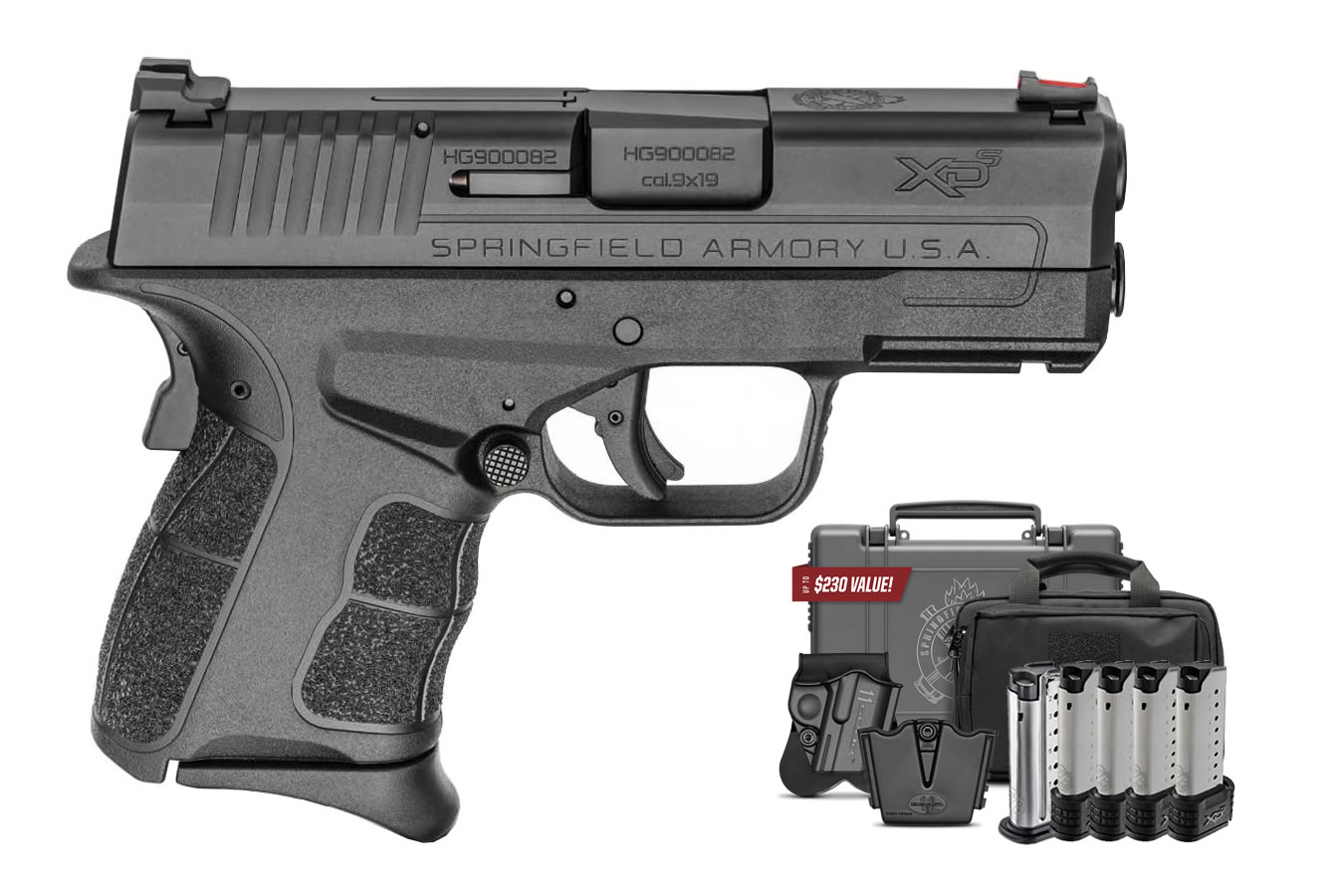 XDS Mod.2 9mm Instant Gear Up Package w/ 5 Mags, Range Bag, Holster, Mag Pouch - Firearms | The Gun Shop