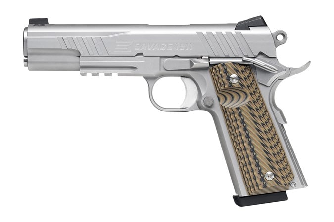 1911 GOVT STAINLESS RAIL Handguns Semi Auto - Handguns | The Gun Shop