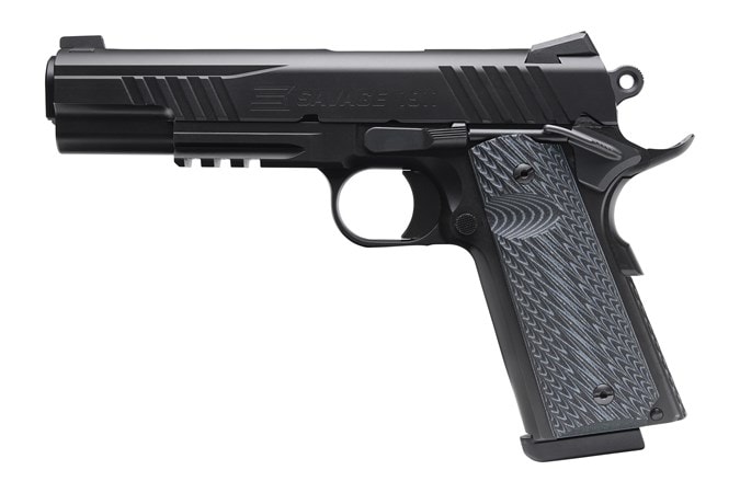 1911 GOVT BLACK MELONITE RAIL Handguns Semi Auto - Handguns | The Gun Shop