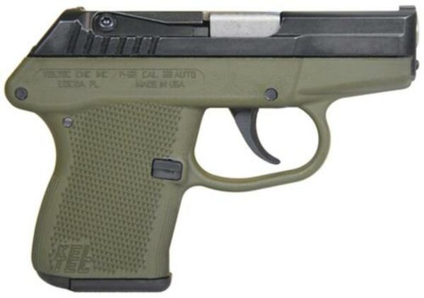 Kel-Tec P-32 DAO 32 ACP 2.5 7rd Green Polymer Grip Blued Finish
