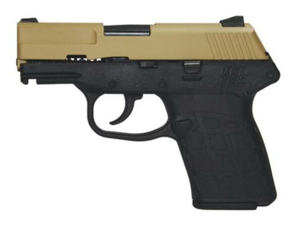 Kel-Tec P-11 9mm 3.1 Barrel Cerakote Tan Slide Black Grip/Frame 10rd Mag