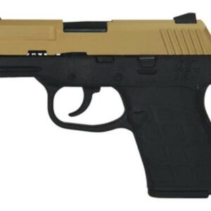 KelTec PF-9 9mm 3.1 Inch Barrel Cerakote Tan Slide Black Grip/Frame Double Action Only 7 Round
