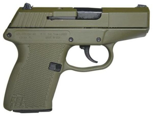 KelTec P-11 9mm 3.1 Inch Barrel Cerakote OD Green Slide Cerakote OD Green Grip/Frame 10 Round