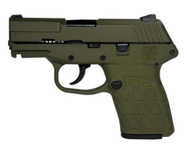 Kel-Tec PF-9 9mm 3.1" Barrel Cerakote Olive Drab Green Grip & Frame, 7rd Mag