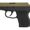 Kel-Tec P-3AT .380 ACP 2.76" Barrel Cerakote Tan Slide Black Grip DAO 6rd Mag