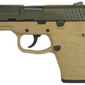 Kel Tec PF-9 9MM 3" Barrel Cerakote OD Green Slide Cerakote Tan Grip/Frame, 7 Rnd Mag