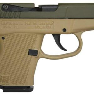 Kel-Tec P-3AT .380 ACP 2.76" Barrel Cerakote Olive Drab Green Slide Cerakote Tan Grip/Frame Double Action Only 6rd