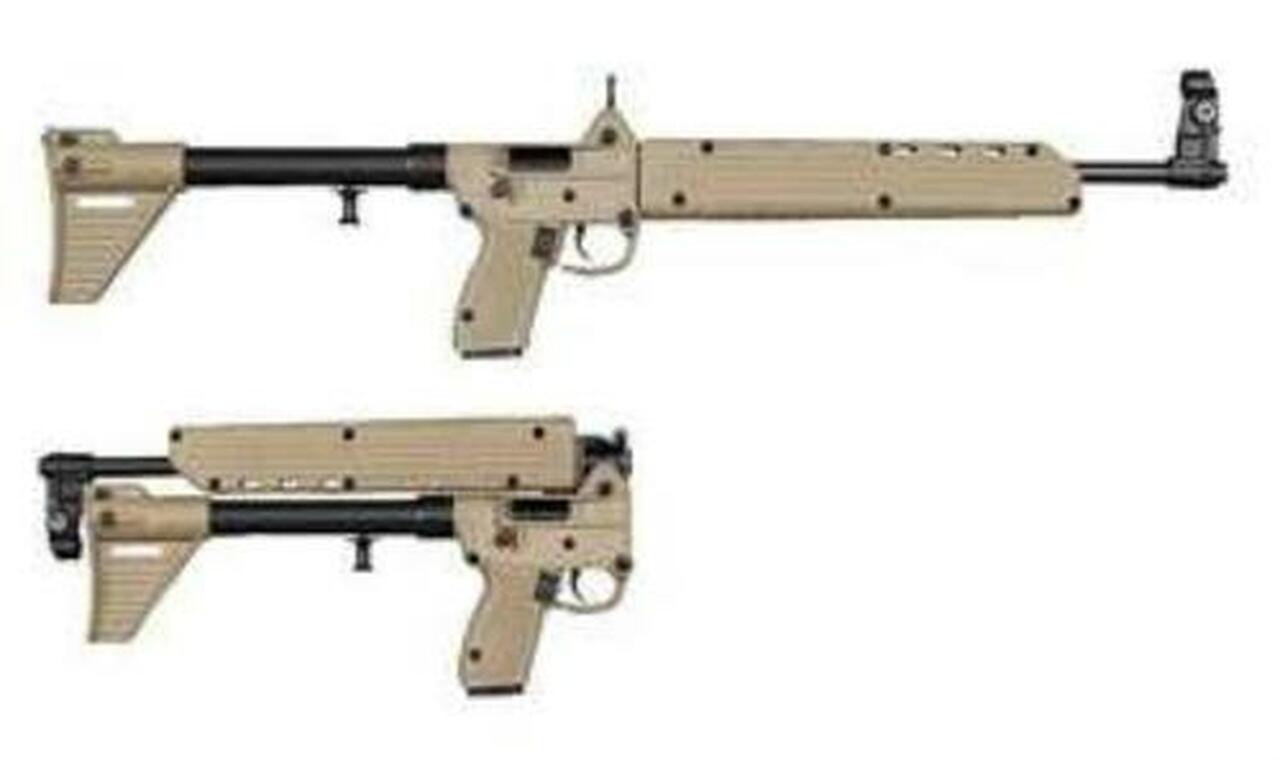 Kel-Tec SUB-2000 Glock 22 Grip 40 S&W, 16.1" Barrel, Blued/Tan Synthetic, 15rd