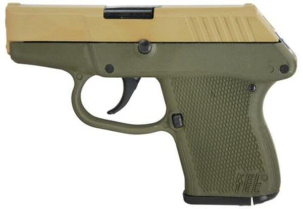 Kel-Tec P-3AT .380 ACP 2.76" Barrel Cerakote Tan Slide Cerakote Olive Drab Green Grip/Frame Double Action Only 6rd