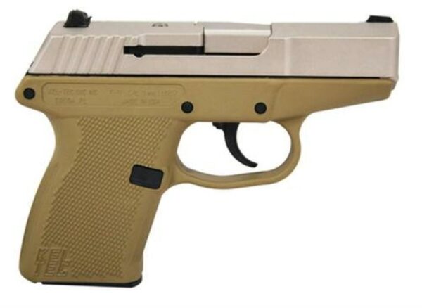 Kel-Tec P-11 9mm 3.1 Barrel Nickel Boron Slide Tan Grip/Frame 10rd