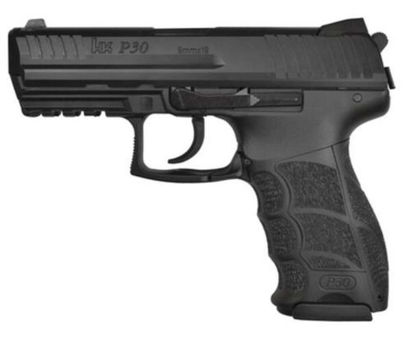 HK P30 (V3) DA/SA, rear decocking button, two 15rd magazines