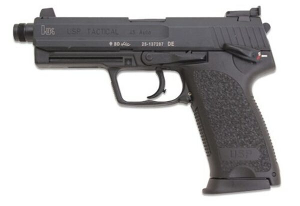 HK USP45 Tactical (V1) DA/SA, safety/decocking lever on left, two 10rd magazines