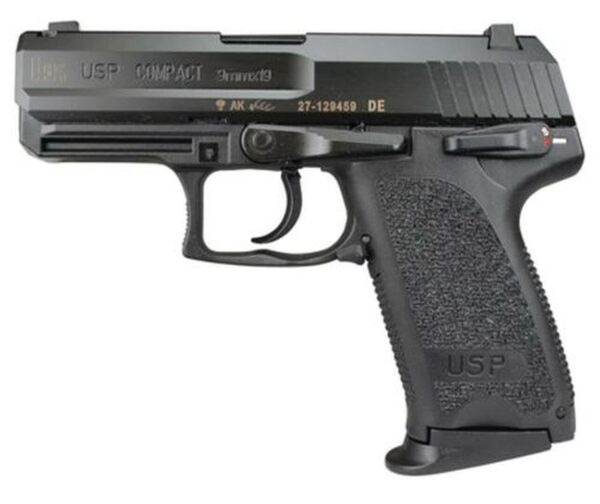 HK USP9 Compact (V1) DA/SA, safety/decocking lever on left, two 10rd magazines