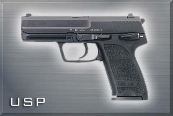 HK USP45 (V1) DA/SA, safety/decocking lever on left, two 12rd magazines