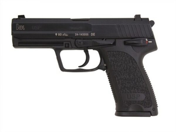 HK USP9 (V1) DA/SA, safety/decocking lever on left, two 15rd magazines