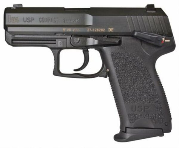 HK USP9 Compact (V1) DA/SA, safety/decocking lever on left, two 13rd magazines