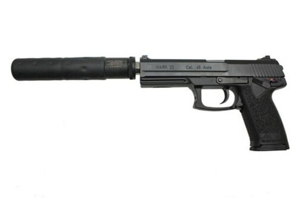 HK MK 23 V1 45 ACP 5.8" Threaded Barrel Blue Finish Polymer Frame 2- 12rd Mags