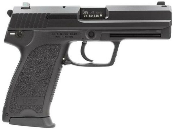 HK USP45 (V1) DA/SA, safety/decocking lever on left, three 12rd magazines and night sights