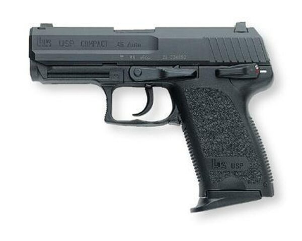HK USP45 Compact (V1) DA/SA, safety/decocking lever on left, three 8rd magazines and night sights