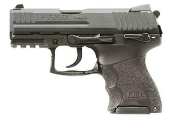 HK P30SKS, Subcompact, (V3) DA/SA, ambi safety/rear decocking button, three 10rd magazines and night sights