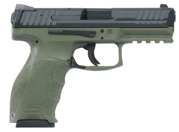 HK VP9 9mm, 4.09", 15rd, OD Green Frame, Interchangeable Backstraps