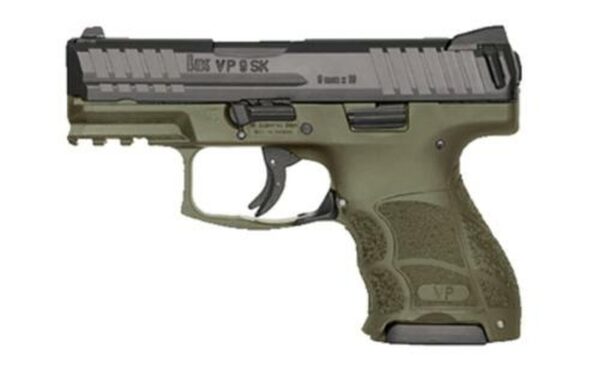 HK VP9SK, Subcompact 9mm, OD Green, 2x10rd Magazines