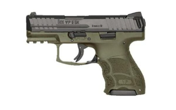 HK VP9SK Subcompact 9mm, OD Green, Night Sights, 3x10rd Mags