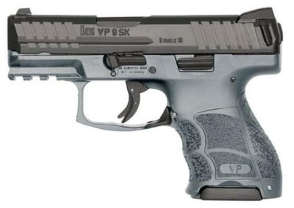 HK VP9SK Subcompact 9mm, 3.39", 10rd, Grey Frame, Black Slide