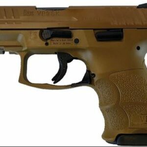 HK VP9SK, 9mm, 3.39" Barrel Brown Cerakote Slide, Flat Dark Earth Frame, 2- 10rd Mags