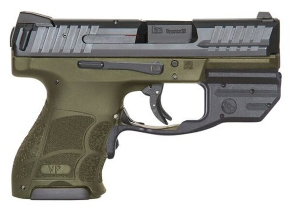 HK VP9 SK LE Crimson Trace Red Laser 9mm 3.39" Barrel OD Grip OD Green Polymer Frame 10rd Mag