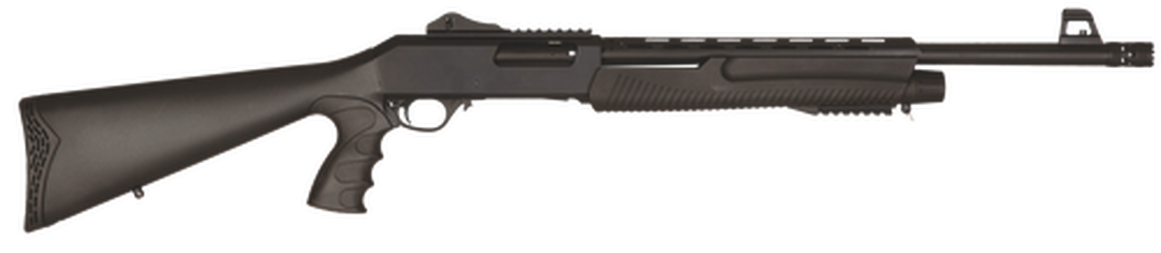 Dickinson Commando Black Pump 12 Ga,18.5" Barrel, Black Synthetic Stock, 5rd