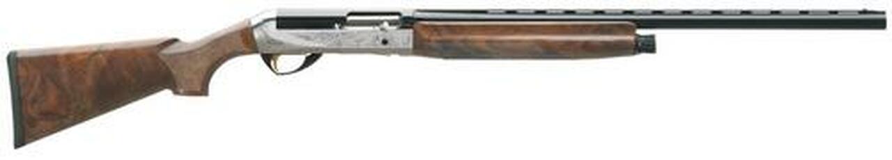 Benelli Legacy 12g 28" AA Grade Select Walnut Nickel/Blue Finish, Etched Game Scene
