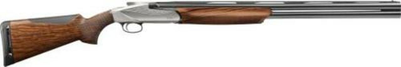 Benelli 828U 12 Ga, 26", AA-Grade Satin Walnut, Engraved Nickel-Plated, Compact