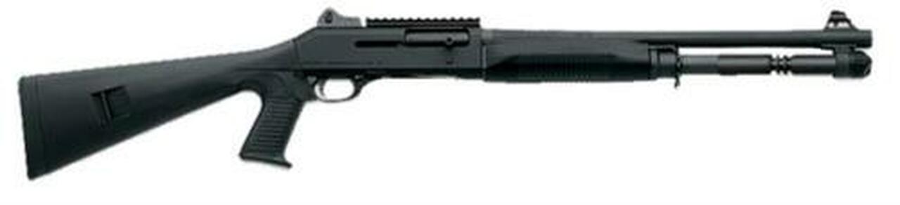 Benelli M4 12 Ga, 18.5" Barrel, Pistol Grip, Ghost Ring Sights, Black