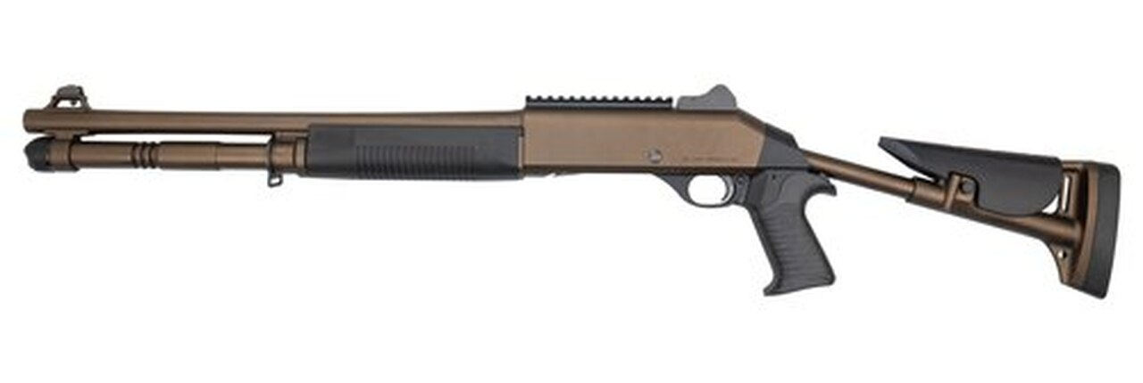 Benelli M1014 Limited Edition 12 Ga, 18.5",, , Midnight Bronze, Ghost Ring Sights, Fixed Pistol Grip Stock, 5 rd