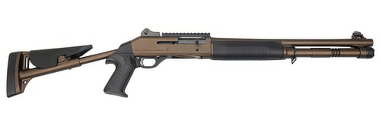 Benelli M1014 Limited Edition 12 Ga, 18.5",, , Midnight Bronze, Ghost Ring Sights, Fixed Pistol Grip Stock, 5 rd