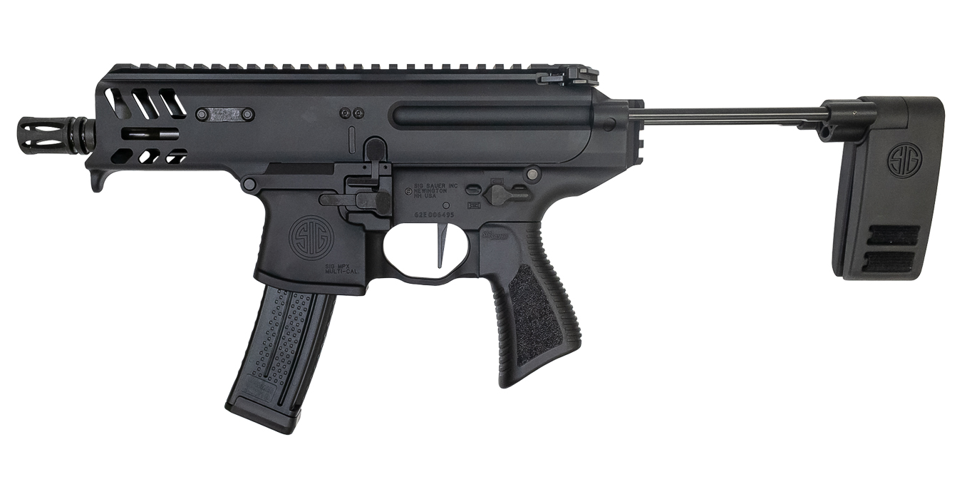 MPX Copperhead K 9mm Pistol with PCB Telescoping Brace and Timney Single Stage T - Firearms | The Gun Shop