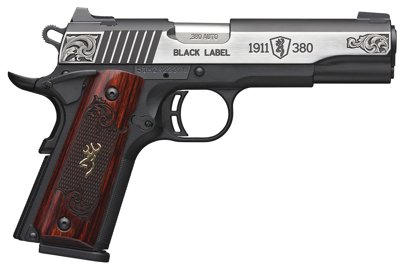 1911-380 Black Label Medallion 380 ACP with Neo-Classical American Engraving - Firearms | The Gun Shop