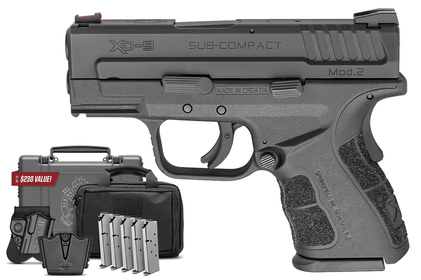 XD Mod.2 9mm Sub-Compact Pistol with Instant Gear Up Package