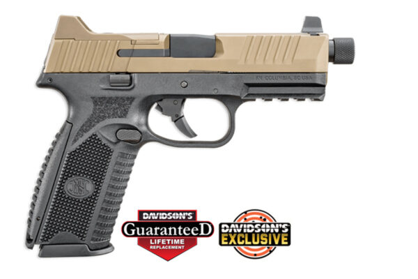 FN 509 Tactical 9mm, 4.5" Threaded Barrel, Black Frame, Flat Dark Earth Slide, 17 & 24rd Mags