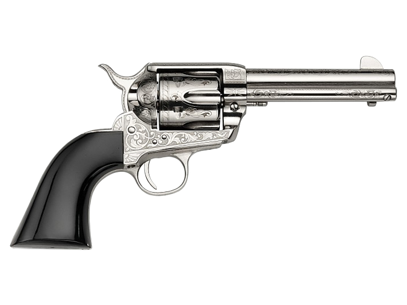 U.S. Grant 45 LC Single Action Revolver with Nickel Victorian Engraving and 5-1/2 inch Barrel - Firearms | The Gun Shop