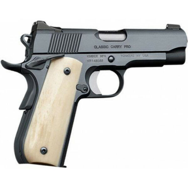 Kimber Classic Carry Pro 45 ACP, 4", 8rd, Solid Ivory G10 Grips