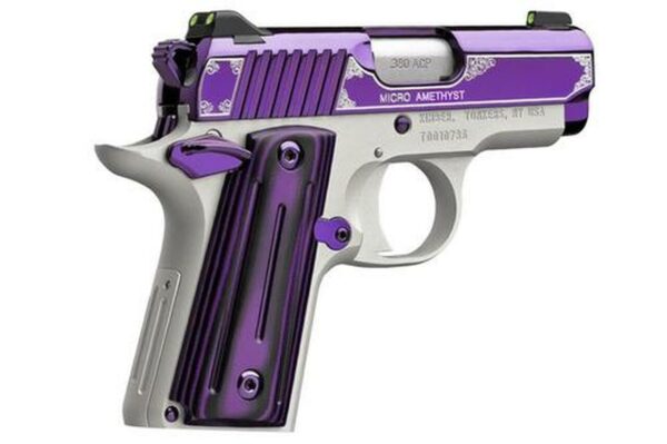 Kimber Micro Amethyst .380 ACP, 2.75", 6rd, Purplve PVD, Cut Scrol Engraving