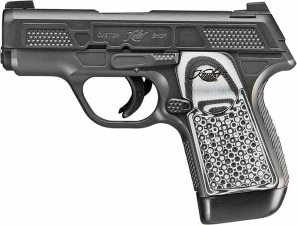 Kimber EVO SP CS Custom Shop 9mm, 3" Barrel, Tritium Night Sights, Striker Fired, Gray-Black G10 Grips, Stiplex, 7rd Mag