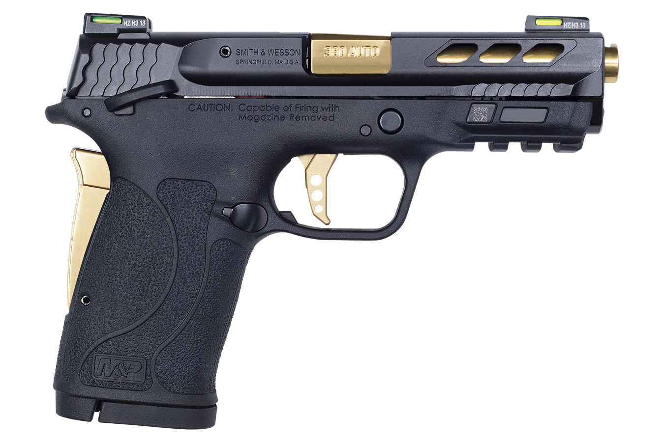 MP380 Shield EZ Performance Center 380 ACP Pistol with Gold Ported Barrel - Firearms | The Gun Shop